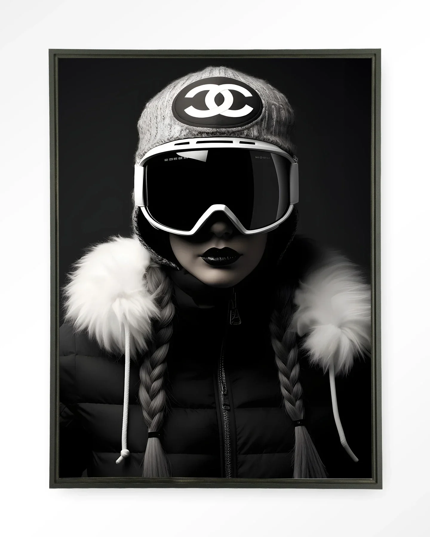 Luxury Snow Girl - Moderne Wanddecoratie | Artprint, Glass Art & Wandkleed - Afbeelding 4
