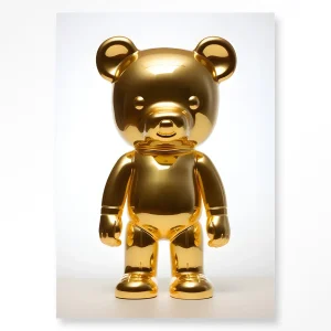 Golden Teddybear - Moderne Wanddecoratie | Artprint, Glass Art & Wandkleed