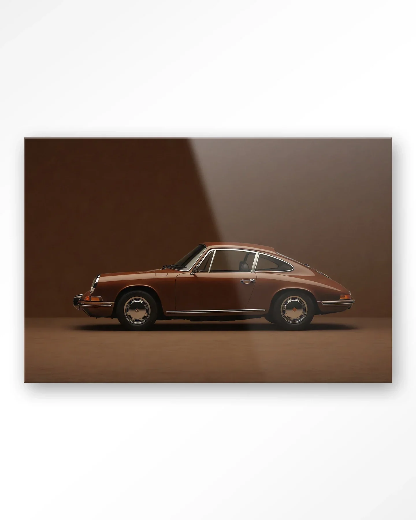 Brown Porsche - Moderne Wanddecoratie | Artprint, Glass Art & Wandkleed - Afbeelding 4