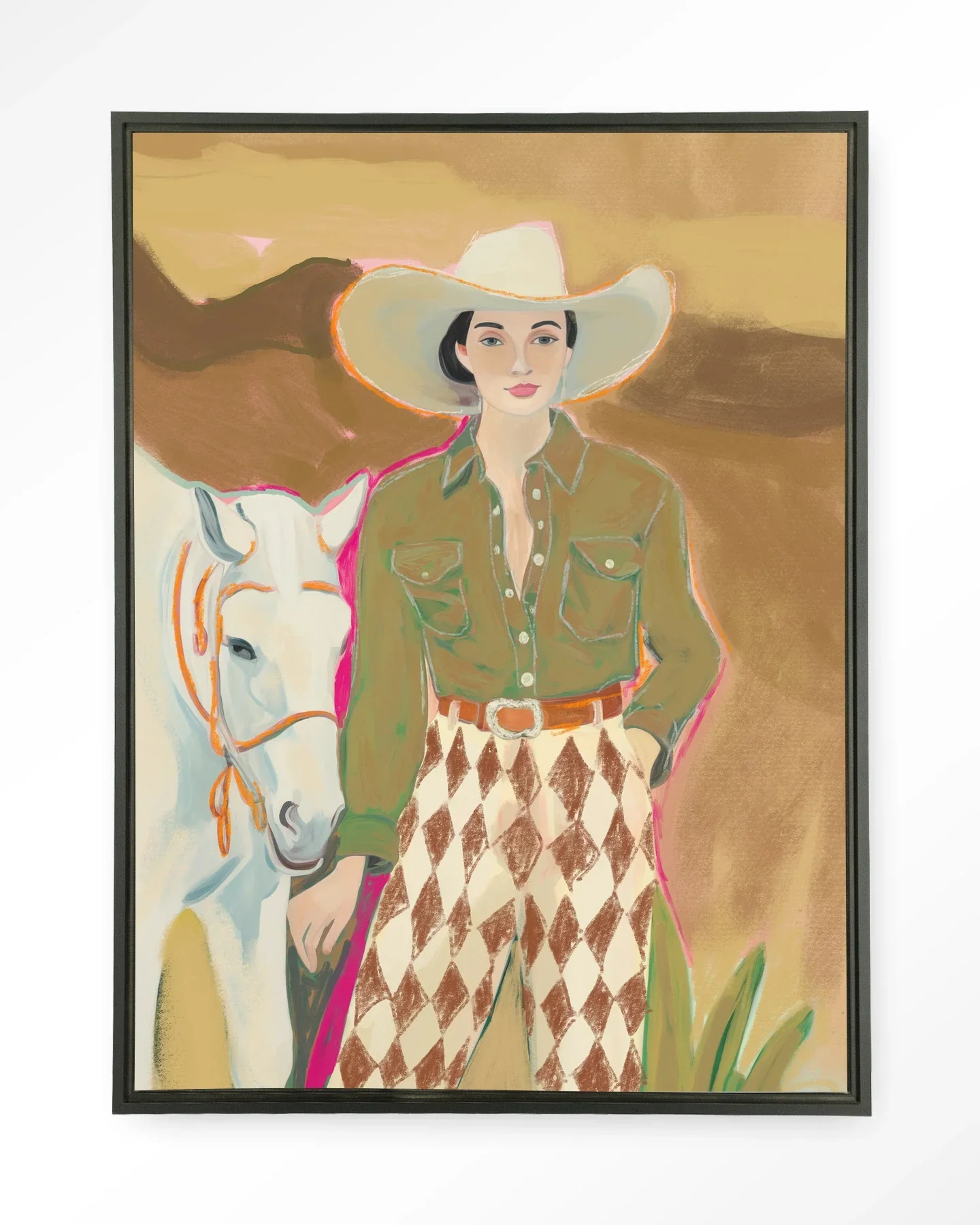Cowgirl 3 - Moderne Wanddecoratie | Artprint, Glass Art & Wandkleed - Afbeelding 5