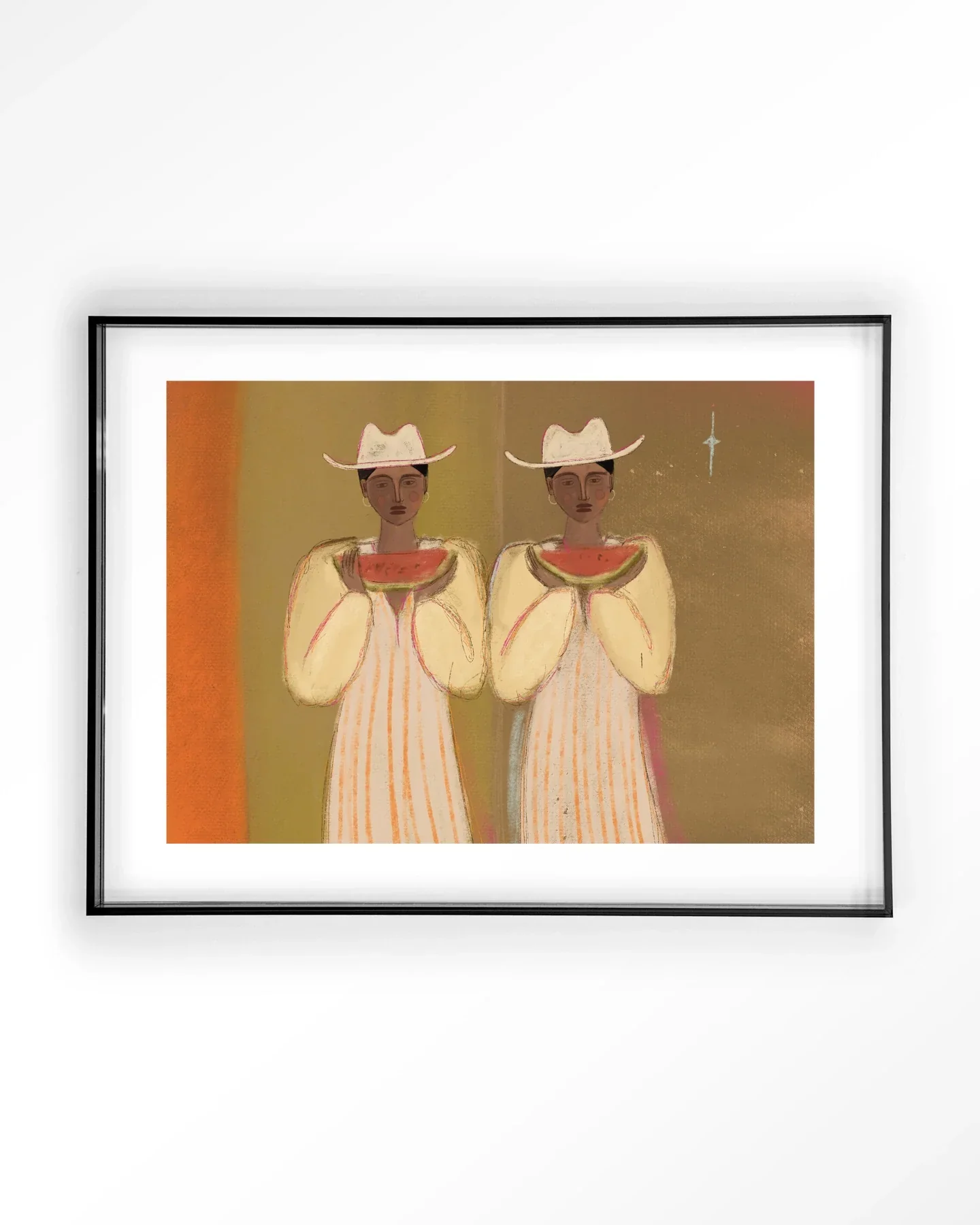 Watermelon Girl - Moderne Wanddecoratie | Artprint, Glass Art & Wandkleed - Afbeelding 3