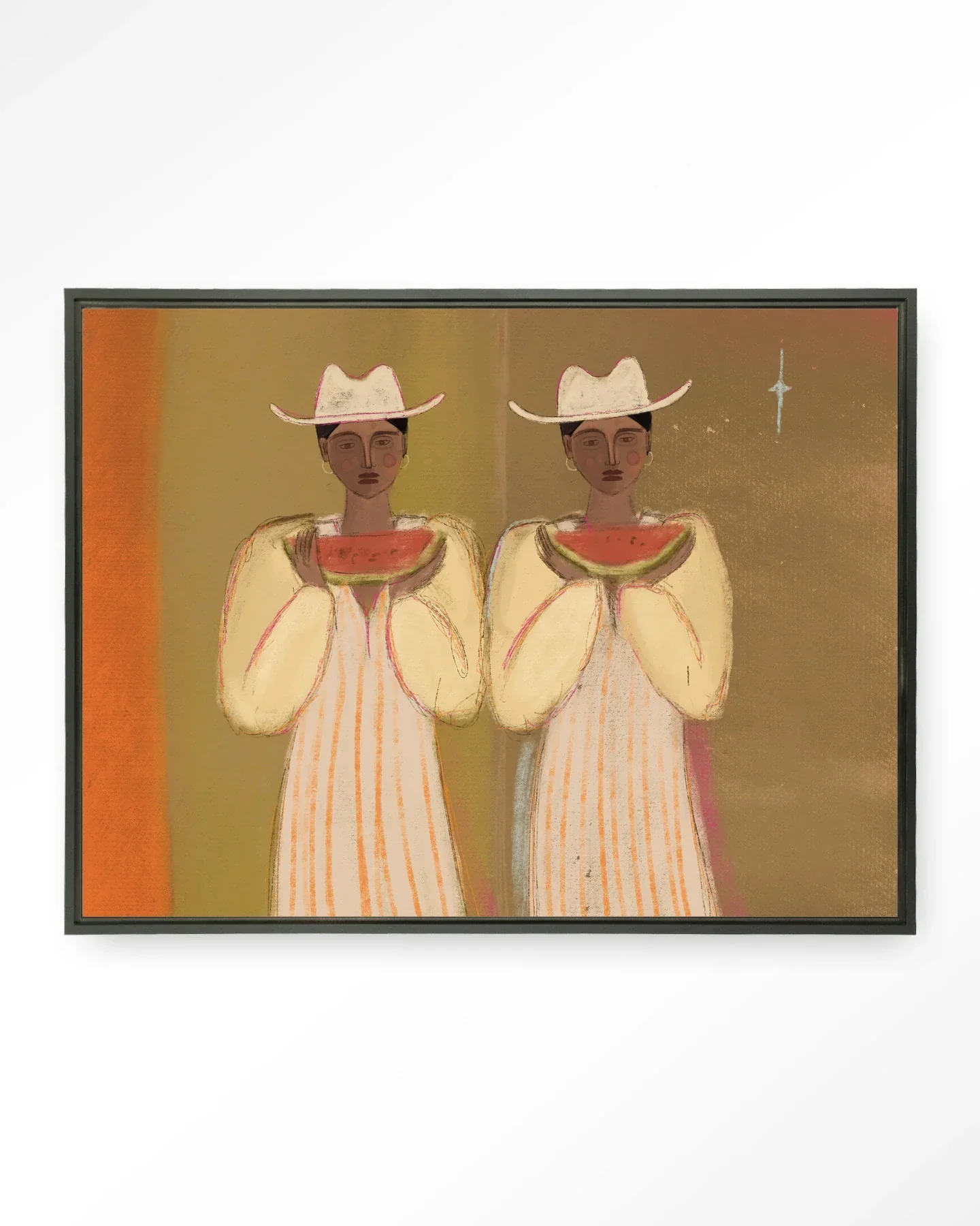 Watermelon Girl - Moderne Wanddecoratie | Artprint, Glass Art & Wandkleed - Afbeelding 5