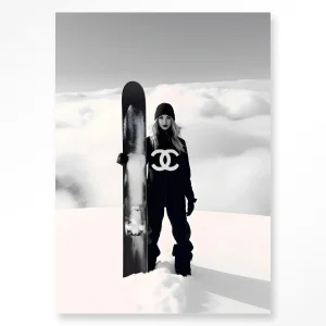 Snow Girl - Moderne Wanddecoratie | Artprint, Glass Art & Wandkleed