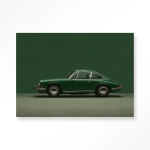 Green Porsche - Moderne Wanddecoratie | Artprint, Glass Art & Wandkleed