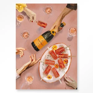 Champagne And Icecreams - Moderne Wanddecoratie | Artprint, Glass Art & Wandkleed
