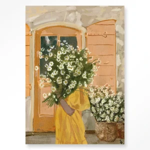 Daisy Lady - Moderne Wanddecoratie | Artprint, Glass Art & Wandkleed
