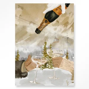 Winter Champagne - Moderne Wanddecoratie | Artprint, Glass Art & Wandkleed