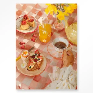 Spring Breakfast - Moderne Wanddecoratie | Artprint, Glass Art & Wandkleed