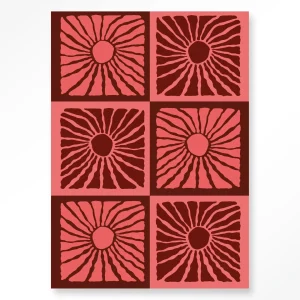 Suns In Pink - Moderne Wanddecoratie | Artprint, Glass Art & Wandkleed