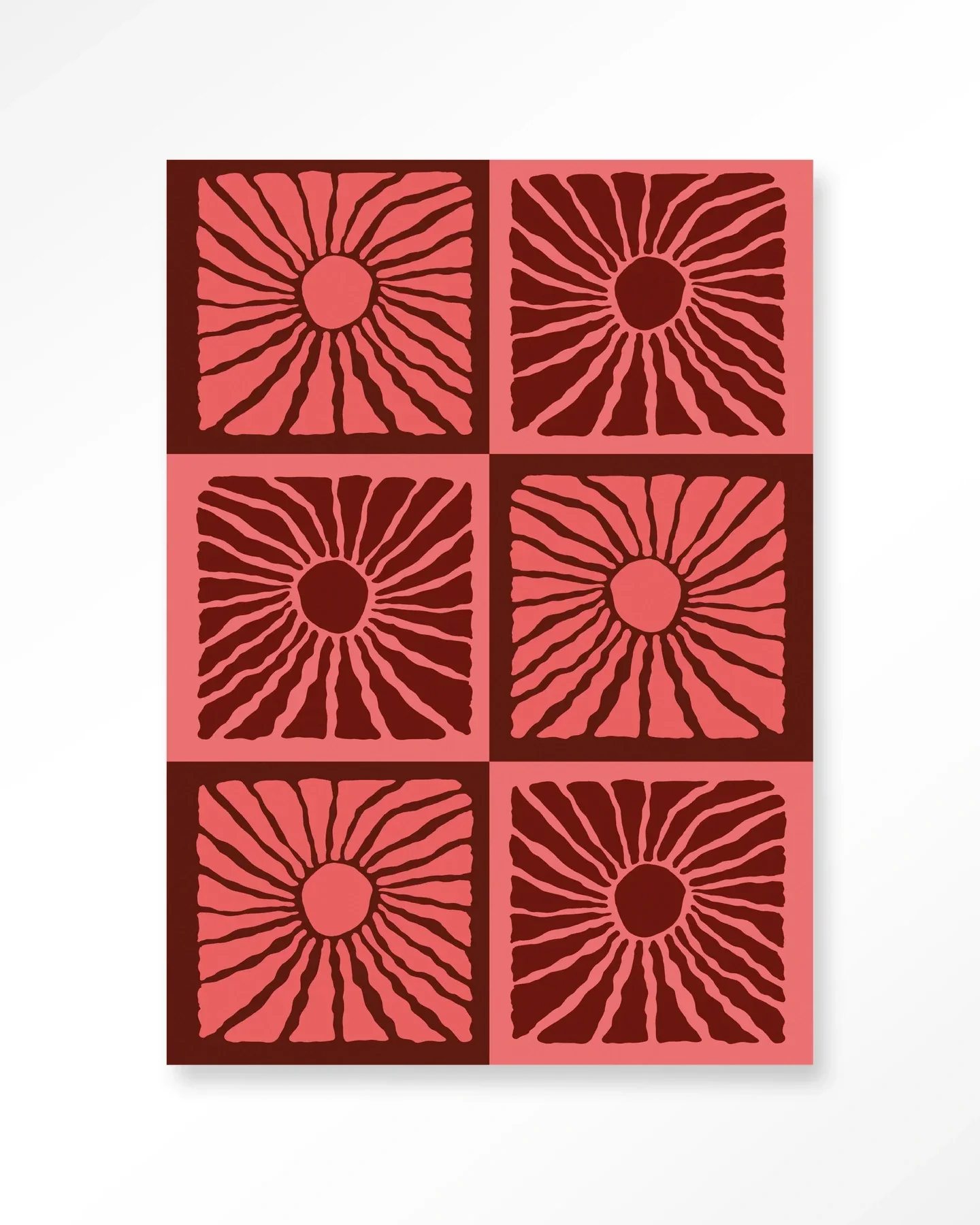 Suns In Pink - Moderne Wanddecoratie | Artprint, Glass Art & Wandkleed