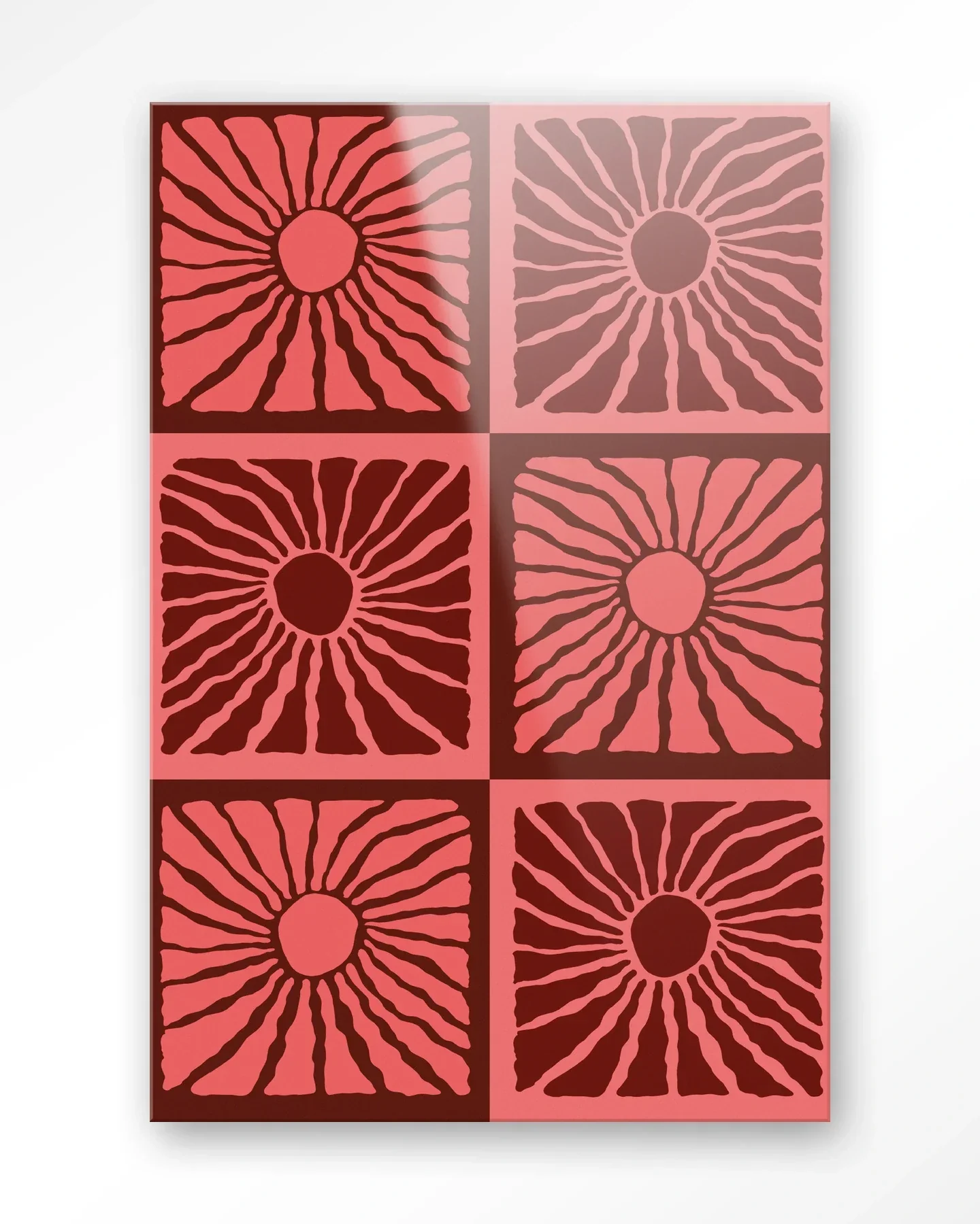 Suns In Pink - Moderne Wanddecoratie | Artprint, Glass Art & Wandkleed - Afbeelding 4