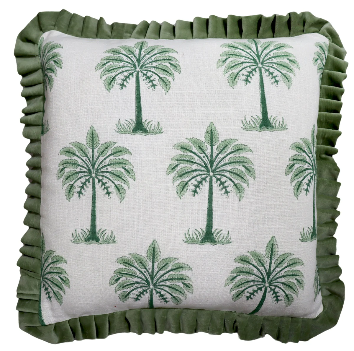 Kussen Palm met roezels - Afbeelding 2