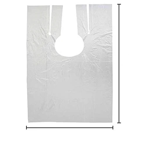 100 stuks Kappersschorten, verfschorten voor meerdere keren gebruik, haarknipkappen, transparant, waterdicht, kappersschort, kapsalons voor volwassenen, kinderen, 120 x 150 cm, transparant - Afbeelding 3