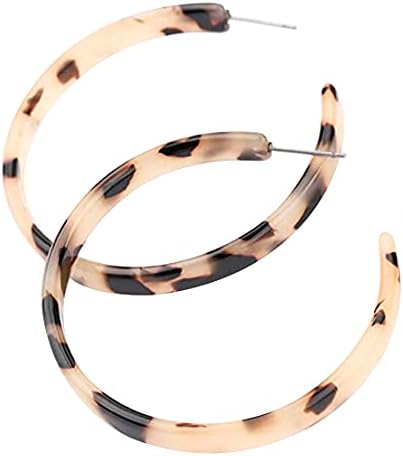 Luipaard Grote Ronde Acryl Oorbellen