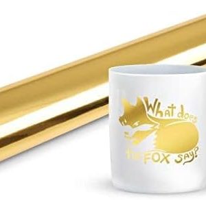 Goud Metallic Vinylfolie 30,5x305cm – Permanente Plotterfolie Rol - Kerst en DIY