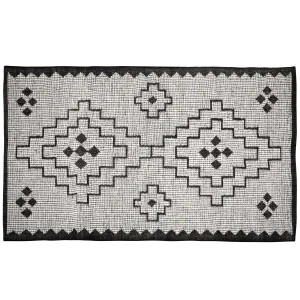 Wood - OMARI VLOERKLEED WOL/JUTE NATUREL/ZWART 160x230CM