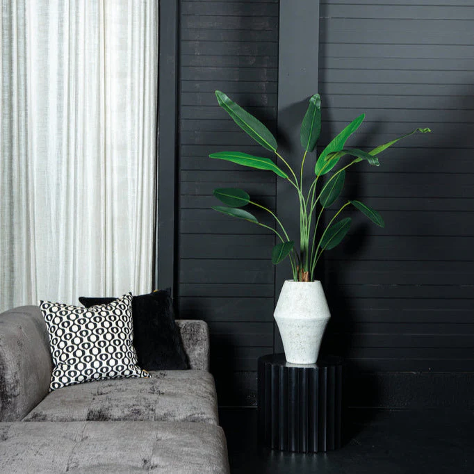 Tree Green Leaf Ravenala In Black Pot S 70x80x120cm PTMD - Afbeelding 6