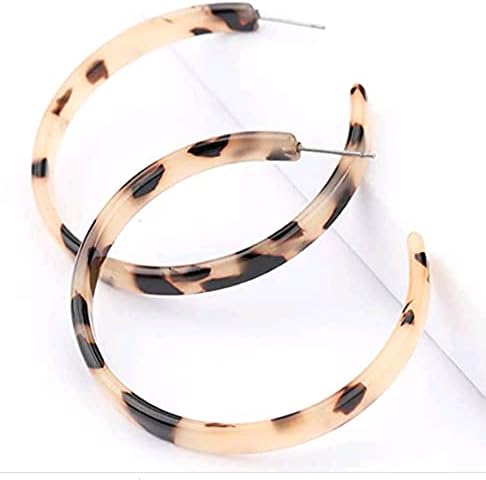 Luipaard Grote Ronde Acryl Oorbellen - Afbeelding 3