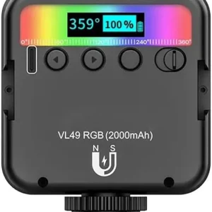 LED Video Lamp - Multi Color RGB - 2000 mAh batterij - Inclusief Mini Statief