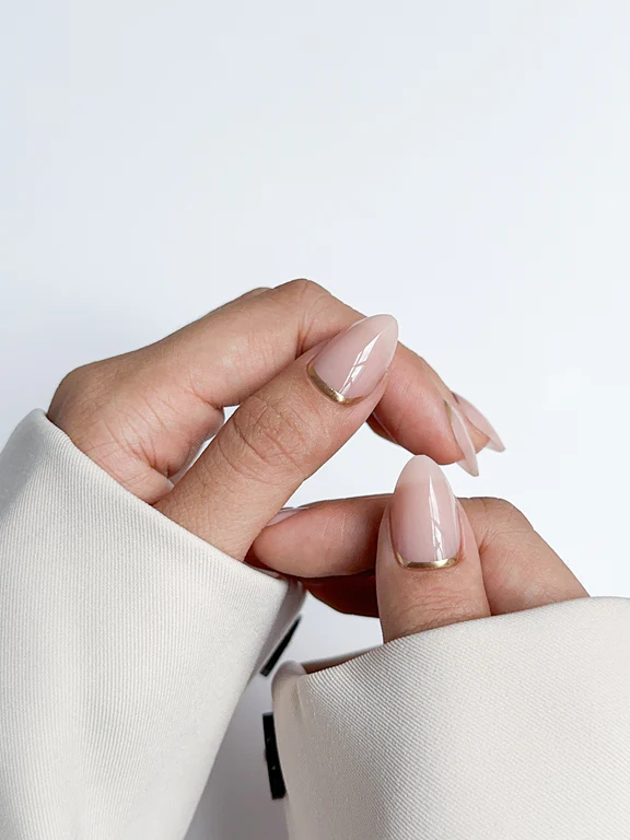 Gold en Almond Nagels Set - Press On Nails - 30 Stuks - Afbeelding 5