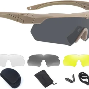 Gepolariseerde sportbril met 3 glazen, UV-bescherming en anti-fog