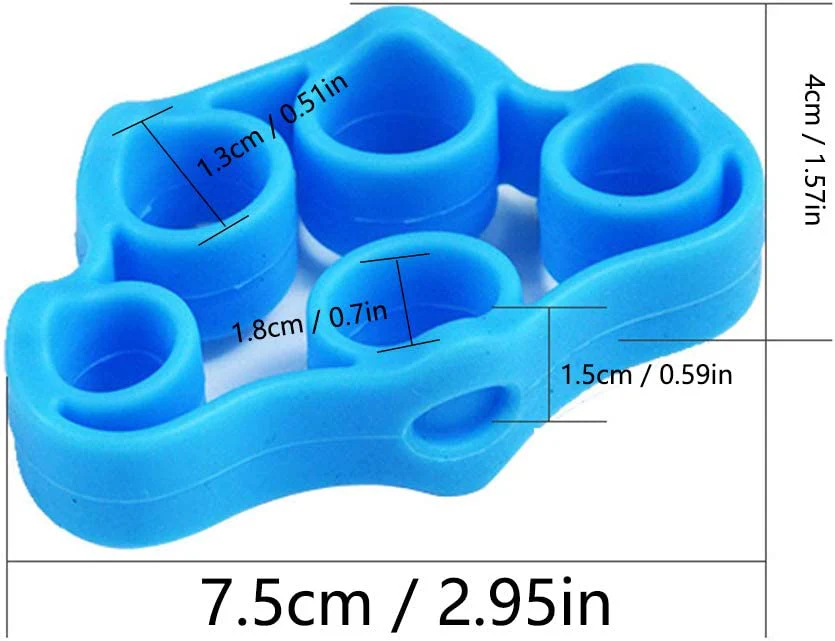 Siliconen Vingertrainers - Set van 5 met Diverse Weerstandsniveaus - Afbeelding 7