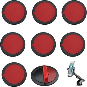 8x zelfklevende dashboard schijfpads 74 mm – voor Telefoon en GPS