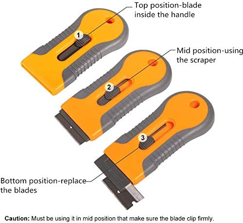 Schraper met 15 stuks Koolstofstaal - Glas Lijm Verwijderen - - Afbeelding 7