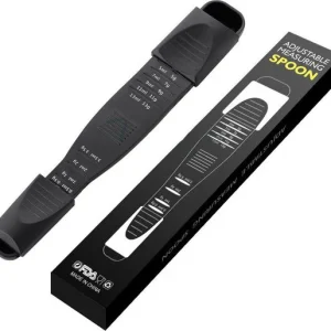 Set van 3 - Verstelbare Maatlepels voor Keuken - Precieze Weegschaal voor Gram en Milliliter - Vervangt Theelepel, Koffielepel, Kinderlepel en Bestek - Zwart