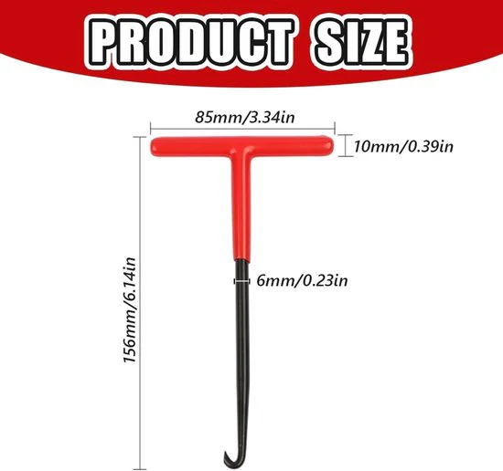 T-Handle Veerhaakje voor Verwijderen Veren - Trampolines – Motoren en meer. - Afbeelding 4