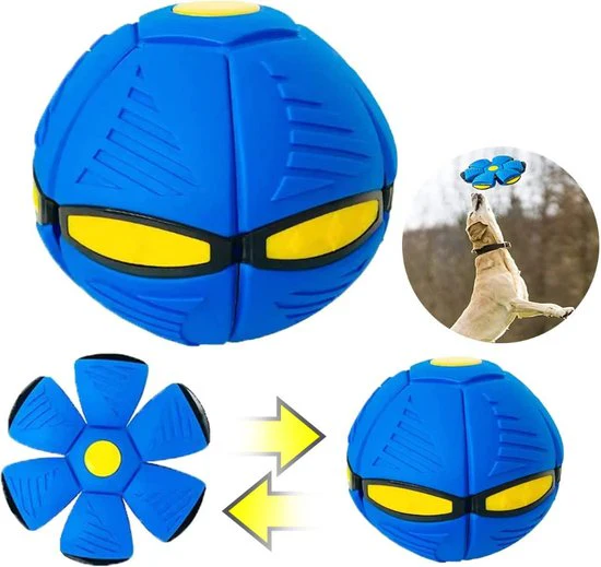 Vliegende Bal voor Honden - Frisbee en Bal - 2 in 1 - Met Licht en Geluid - Afbeelding 3