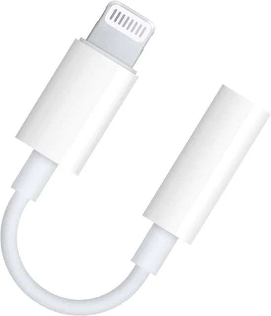 Lightning naar 3.5mm AUX Adapter – Geschikt voor iPhone en iPad – Audio Verloopstukje