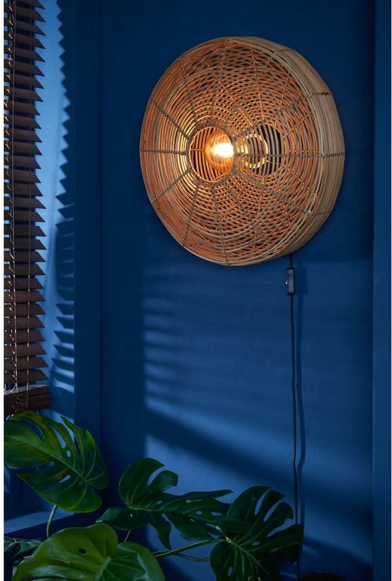 Light & Living Wandlamp Milan – Naturel Rotan – Ø 40 cm – E27 - Afbeelding 7