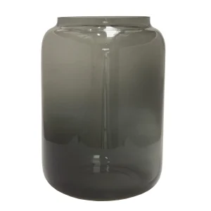 Wolga Grey vaas – Handgemaakt mondgeblazen design van grijs glas