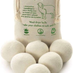 Wollen Drogerballen XL – 100% Wol – Herbruikbaar – Set van 6 – Handgemaakt