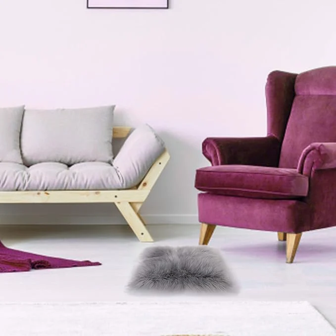 Tapijt Mini – 25 CM - Zacht en Luxe Accent voor je Huis - Grijs - Afbeelding 3