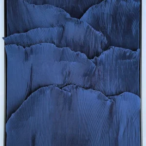 3D wandlijst kobal blauw