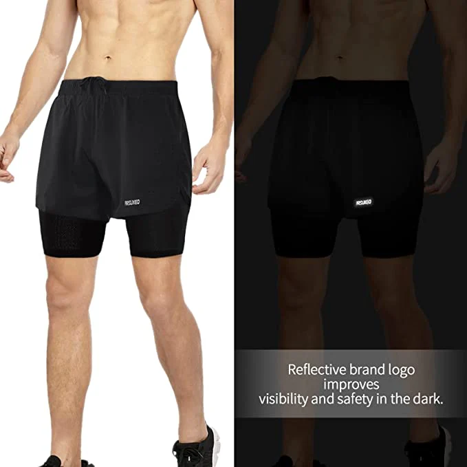 ARSUXEO Active Training hardloopshort voor heren 2 in 1 B179 - maat S - Afbeelding 7
