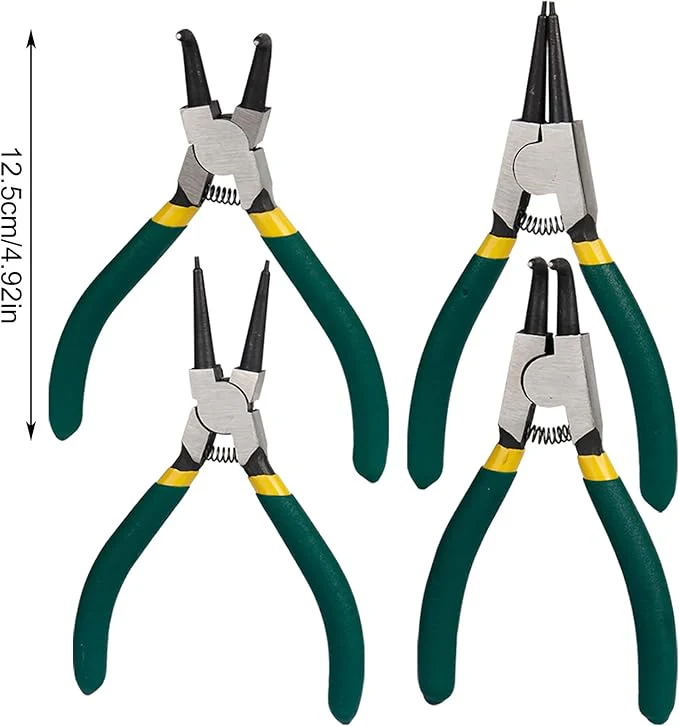 Tangen Set - 4 Delig - Anit Slip - Snap Ring - Inclusief Tas - Afbeelding 7