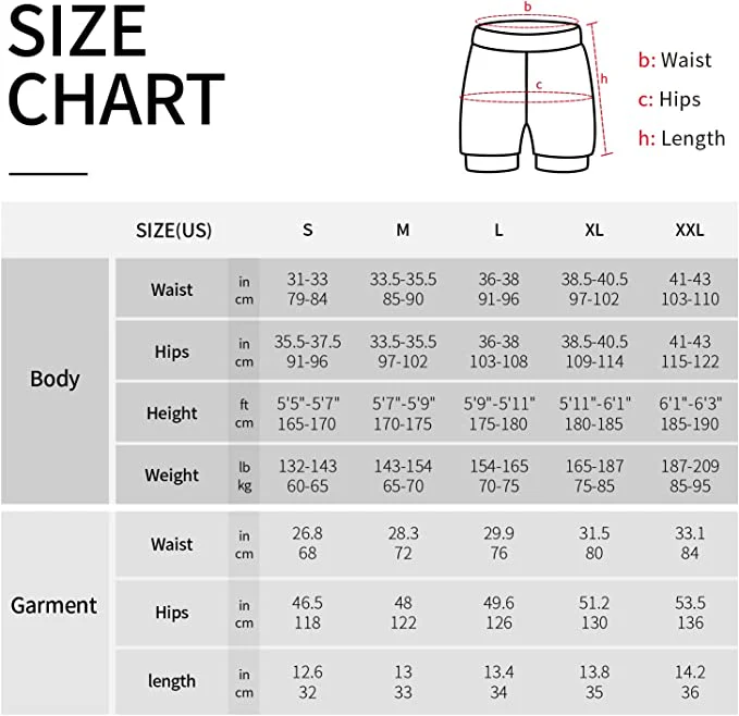 ARSUXEO Active Training hardloopshort voor heren 2 in 1 B179 - maat S - Afbeelding 3