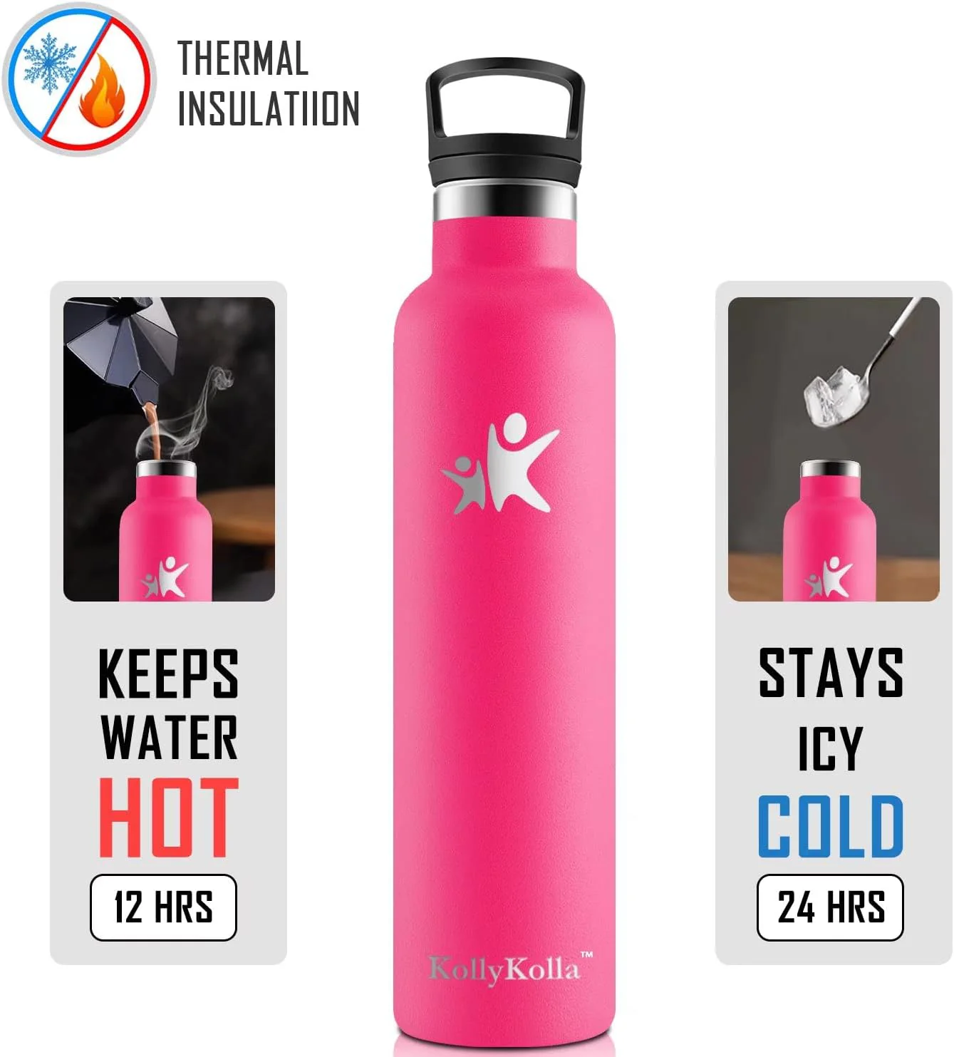 Multifunctionele Waterfles 750 ml - Eco-vriendelijk & Isolerend - Afbeelding 3