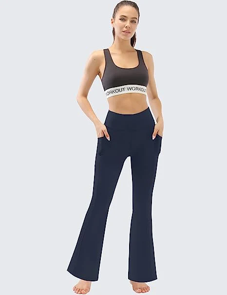 Bootcut Yogabroek met zijzakken voor dames - Hoog Getailleerd - Afbeelding 4