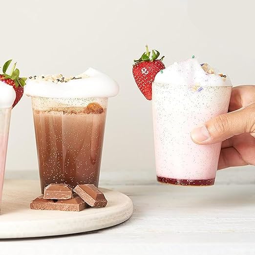 Herbruikbare hard plastic feestglazen – 50 stuks, 300 ml goud design - Afbeelding 7