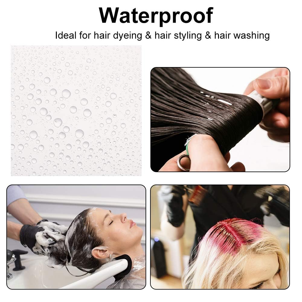 100 stuks Kappersschorten, verfschorten voor meerdere keren gebruik, haarknipkappen, transparant, waterdicht, kappersschort, kapsalons voor volwassenen, kinderen, 120 x 150 cm, transparant - Afbeelding 6