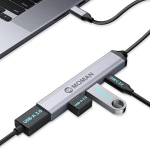 Adapter - Supersnel - USB C & USB Hub met 4 Poorten - Voor Alle Apparaten