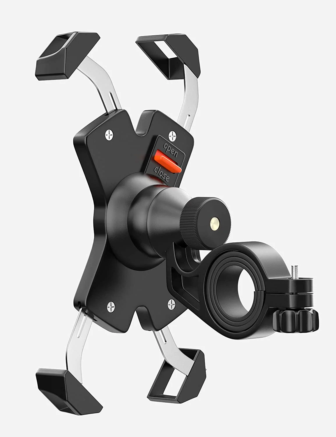 Universele Fiets/Motor Telefoonhouder 4-7 Inch met RVS Klemarmen en 360° Rotatie - Stuurbevestiging - Afbeelding 8