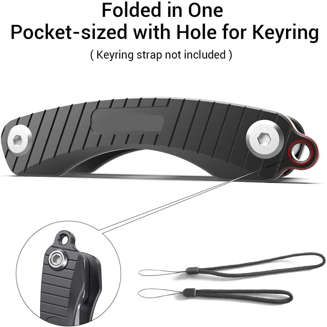 inklapbare gereedschapsset, schroevendraaierset met functionele sleutels - AAK2363 - Afbeelding 5