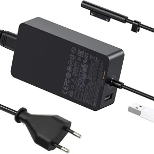 Oplader geschikt voor Surface Pro, Book en Laptop - Snel - Met Extra USB Poort - 2 in 1