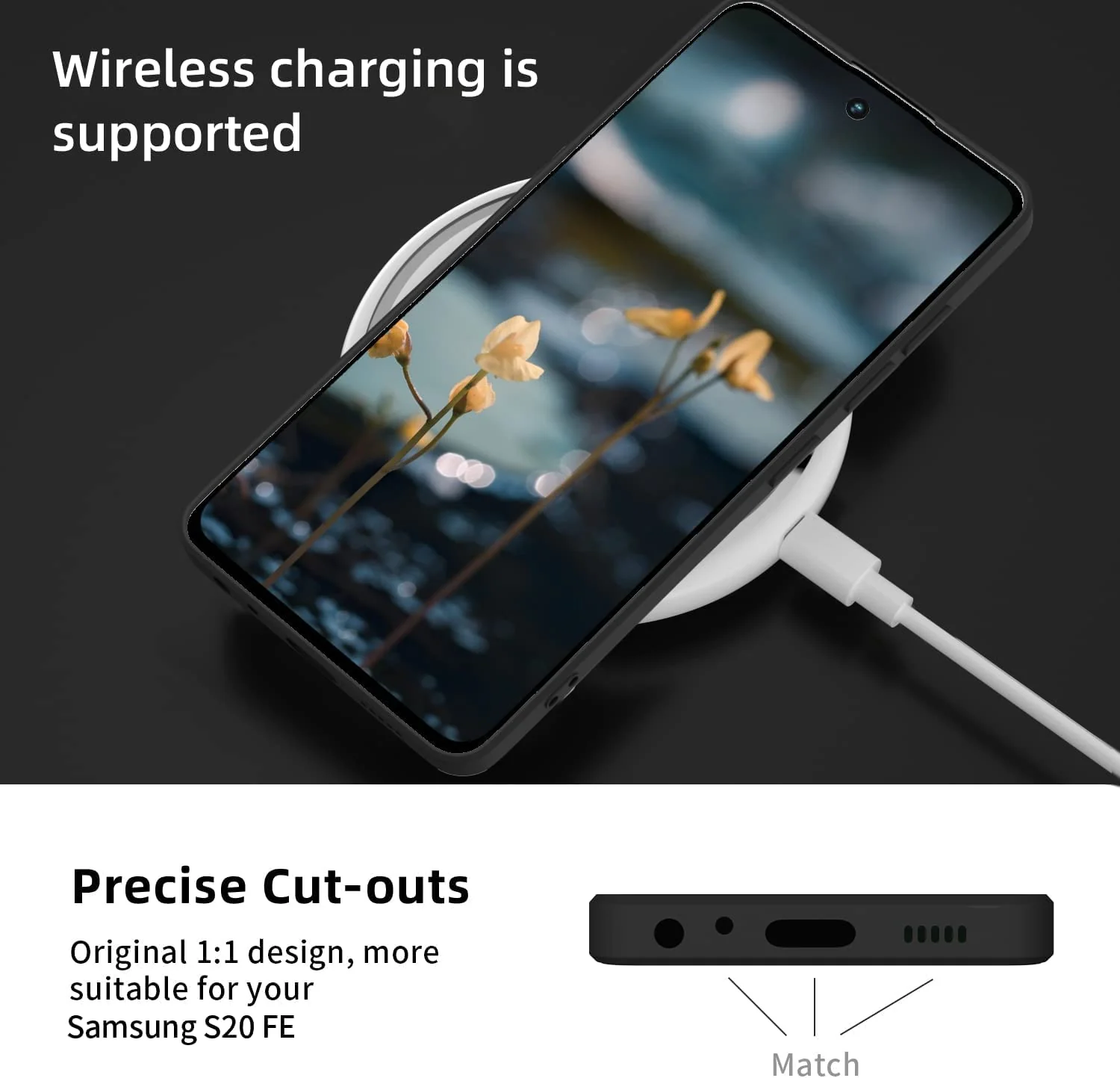 Telefoonhoesje geschikt voor Samsung Galaxy S20 FE - Mat Zwart - Afbeelding 5