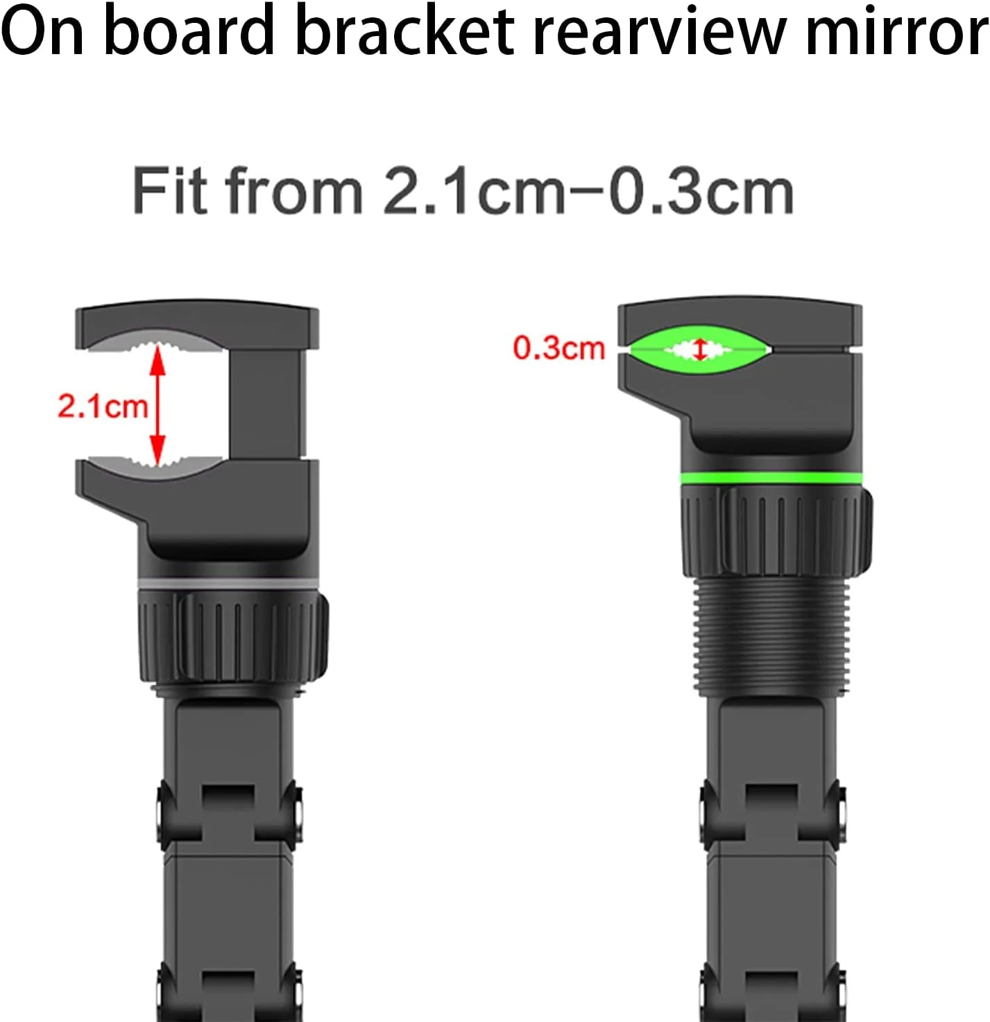 Autodashboard telefoonhouder, auto achteruitkijkspiegelbevestiging met 360 ° roterende veerclip voor smartphones met een breedte van 5-10 cm - Grijs - Afbeelding 7